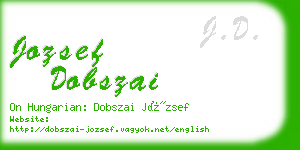 jozsef dobszai business card